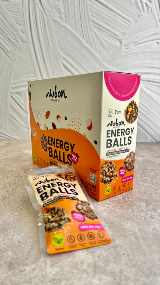 Energy Balls cobertura de Avellana - Caja de 8 Unds