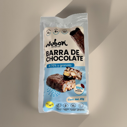 Barra de Granola y Chocolate al 70% Caja 12 Unds