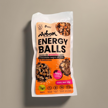 Energy Balls cobertura de Avellana - Caja de 8 Unds